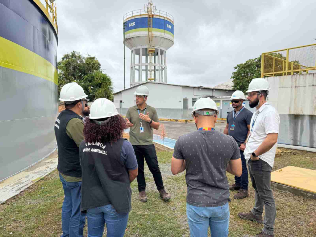 Equipe da Vigilância Ambiental de Paço do Lumiar e São José de Ribamar em visita ao Centro de Reservação, Tratamento e Distribuição de Água da BRK.